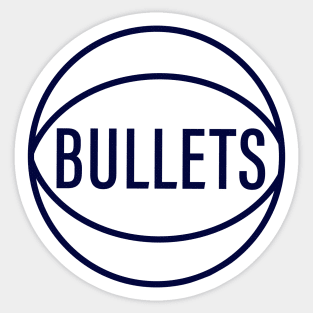 Defunct Capital Bullets Basketball 1974 Sticker